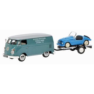 03741 Schuco 1:43 VW T1c Kastenwagen Kleinschnittger mit Hänger
