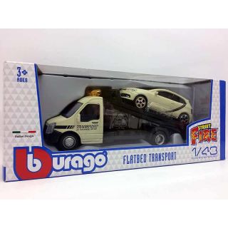 BBURAGO 1:43 Abschleppwagen mit  VW Polo GTI 
