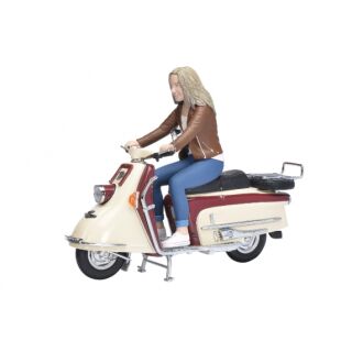 06544 Schuco 1:10 Heinkel Roller Tourist 103 A2 mit Fahrerfigur Motorrad
