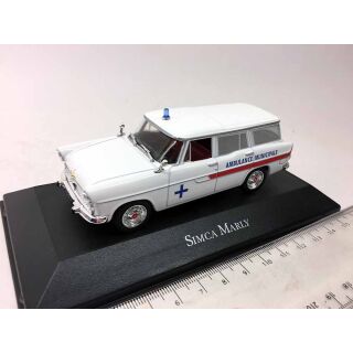 7495010 Atlas 1:43 Simca Marly Ambulance Frankreich Krankenwagen