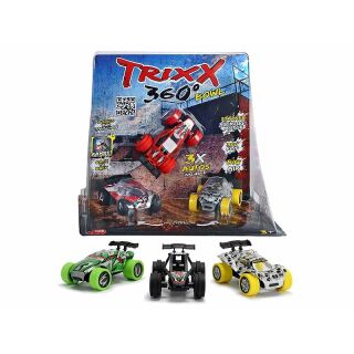 203754001 DickieToys TRXX05 Trixx 360 Corner Straight Ramp Car Stunt Auto Rampe