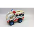 84081 Bino Mertens Holzauto Ambulance Krankenwagen Holzspielzeug Kinderspielzeug