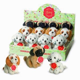 92700 Hermann Teddy Hunde 3 fach sortiert Mischling Mops Dalmatiner
