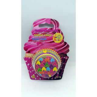 50x Muffin Herze Papierbackförmchen Muffins & Cupcakes Förmchen
