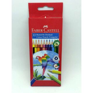 116512 Faber Castell 12 Buntstifte Dreikant Malstifte Colour Pencils Triangular