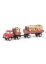 450566700 Schuco Piccolo MB Unimog U411 Pritsche mit Anhänger + Holzladung rot