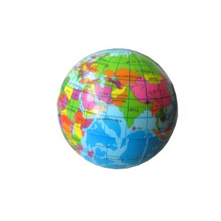 Relax Ball Globus Weltkugel 63mm Stressball Knautschball Antistressball