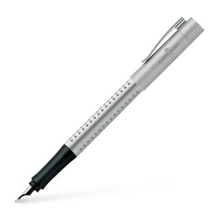 140900 Faber Castell Füller Grip 2011 Füllhalter silber medium Fountain pen