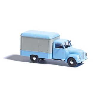 52001 Busch 1:87 Framo Barkas V901/2 Kofferwagen Blau/Grauweiß