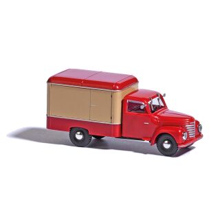 52002 Busch 1:87 Framo Barkas V901/2 Kofferwagen Rot/Beige