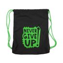 What Ever Sportbeutel  mit Spruch Turnbeutel Rucksack Tasche Gym Bag schwarz