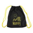 What Ever Sportbeutel  mit Spruch Turnbeutel Rucksack Tasche Gym Bag schwarz