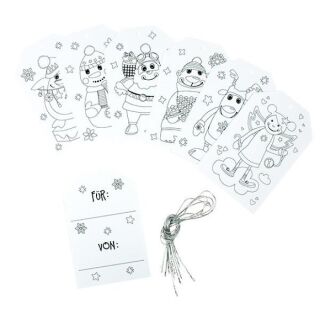 946416 Trendhaus Hello Winter Geschenkanhänger zum Ausmalen 6er Set Weihnachten
