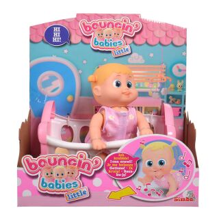 105143325 Simba Bouncin Babies Little Bonny mit Wiege Puppe Spielzeug