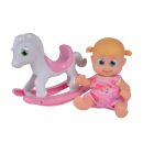 105143326 Simba Bouncin Babies Little Bonny mit Schaukelpferd Puppe Spielzeug