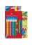 201640 Faber Castell Buntstift Colour Grip 12 Buntstifte + 2 Grip Filzstifte Wasservermalbar