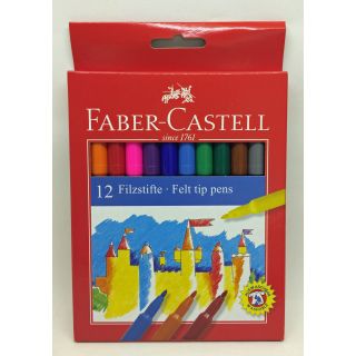 554212 Faber Castell Filzstifte Stifte 12 Stück Fasermaler