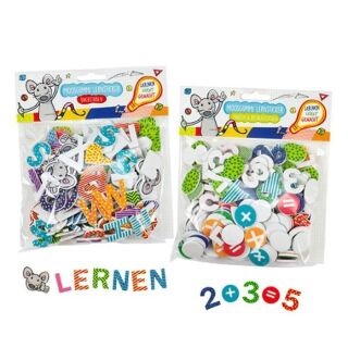 947697 Trendhaus Moosgummi Lernsticker Zahlen & Buchstaben 190-teilig Schule