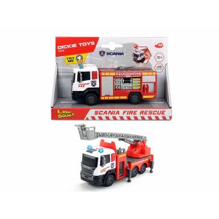 203712016 Dickie SOS Scania Fire Rescue Feuerwehr Leiterwagen Löschfahrzeug