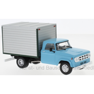 WB275T WhiteBox 1:43 Dodge D-400 Box Van, hellblau/grau 1971