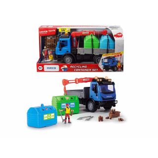 203836003 Dickie Toys 1:24 Playlife Iveco Recycling Container Set Licht u. Sound