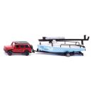2564 Siku 1:50 Mercedes-AMG G65 mit Segelboot