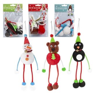 949417 Trendhaus Wonderland Pom Pom Bastelfiguren Weihnachten Figuren Anhänger