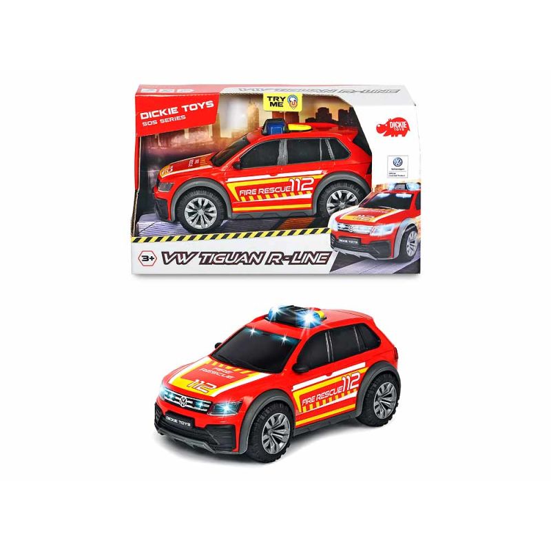203714016 Dickie 1:18 VW Tiguan R-Line Fire Car Feuerwehr 112 Licht u,  17,99 €