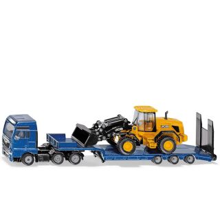 1790 Siku 1:87 MAN LKW Tieflander mit JCB Radlader