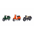 450380100 Schuco 1:43 Ser mit 3 Motorrollern Kreidler...