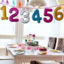 BIRTHDAY FUN Zahlen-Ballon- Sticker XL "0-9"...