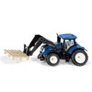 1544  Siku New Holland mit Palettengabel und Palette