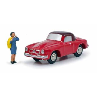450125200 Schuco Piccolo Mercedes 190 SL ROSEMARIE N. rot