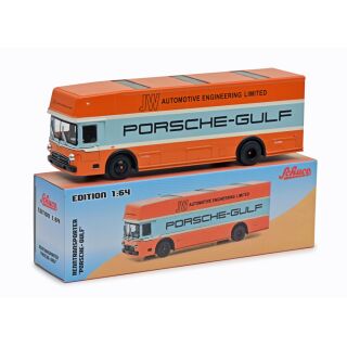 452030100 Schuco 1:64 Mercedes Benz O317 Renntransporter GULF