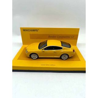 436139601 MINICHAMPS 1:43 BENTLEY CONTINENTAL GT 2008 LINEA GIALLO K
