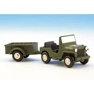 01902 Schuco 1:90 Piccolo Willys Jeep mit Anhänger