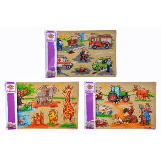 100005410 Eichhorn Generic Puzzle Holz 30 x 20cm Tiere Autos