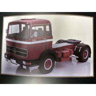 Miniature MERCEDES BENZ LPS 1632 4x2 1969 rouge limité à 700