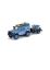 Dickie 1:43 Land Rover Defender blau Desert Team Friction Antrieb Kunstoff (K)