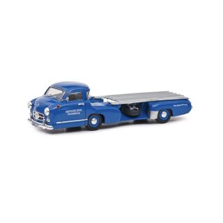 450253800 Schuco 1:43 Mercedes Benz Renntransporter blau