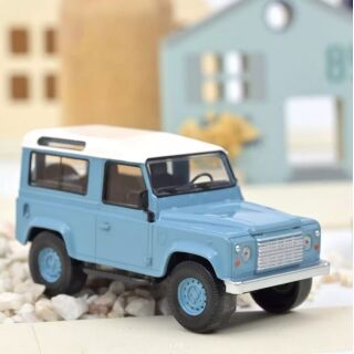 845107 Norev 1:43 Land Rover Defender 1995 Blau und Weiß Jet-car