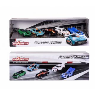 212053172 Majorette 1:64 Porsche Motorsport 5 Pieces Giftpack Geschenkset