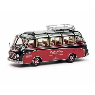 450284300 Schuco 1:43 Setra S6 braun/rot