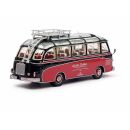 450284300 Schuco 1:43 Setra S6 braun/rot