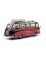 450284300 Schuco 1:43 Setra S6 braun/rot