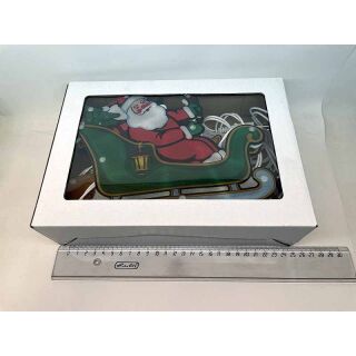 46152 Fensterbild Beleuchtung Weihnachtsmann Rentierschlitten Schlitten Rudi