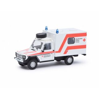 452668600 Schuco 1:87 Mercedes-Benz MB G Rot Kreuz Krankenwage weiß