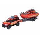 213716001 Majorette Land Rover Fire Rescue + Boat...