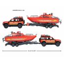 213716001 Majorette Land Rover Fire Rescue + Boat "Feuerwehr" mit Boot