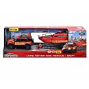 213716001 Majorette Land Rover Fire Rescue + Boat "Feuerwehr" mit Boot